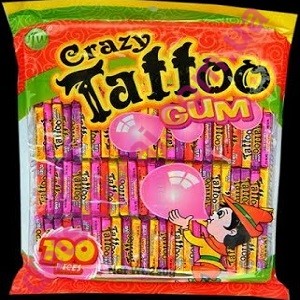 Жевательная резинка Crazy Tattoo