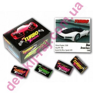 Жувальна гумка "TURBO XTREME "  4.2гр х100шт