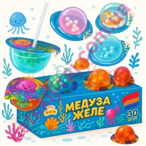 Желе "Медуза"  75г*8бл-30шт