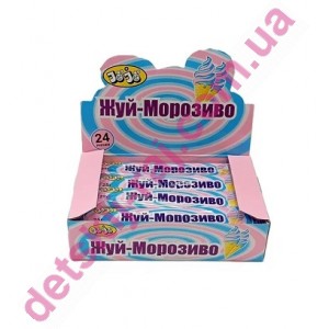 Жувальна цукерка ЖУЙ-МОРОЗИВО 25гр х 12бл х 24шт