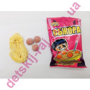 Жувальна гумка-спагетті  JOJO "ОБЖОРА" 30гр  х 12шт