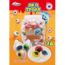 Желе  "ОКО Тролля 3D " с джемом  10гр*12бл*60шт