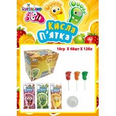Льодяник  "Кисла пятка в пудрі"   10гр*48шт