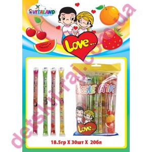 Желе цукерки "Love is" Пакет Стік Мікс 18,5гр*30шт