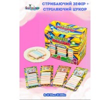 Зефір "Стриюбаючий Jumping cotton" + вибухова карамель 7гр*20бл*30шт