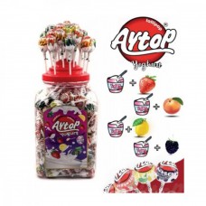 Льодяник на палочці "AYTOP Йогург" 12гр*6бл*150шт